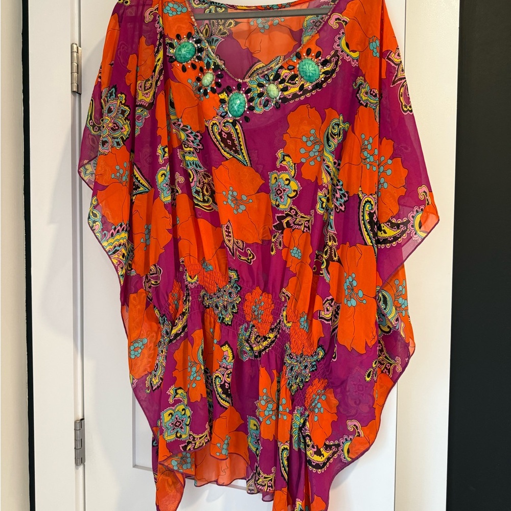 Victoria's Secret Purple and Orange Swim Coverup